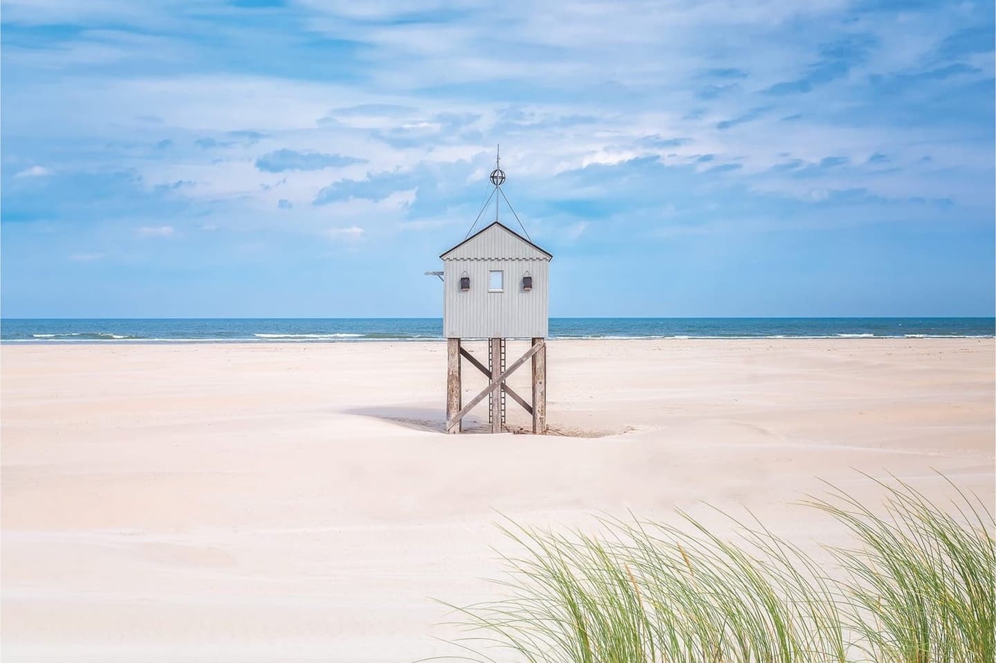 Breed strand Terschelling, Waddeneiland zomervakantie